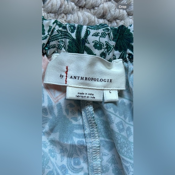 Anthropologie Boho Patchwork Ruffle-Hem Shorts | Size Large summer festival - Picture 2 of 4